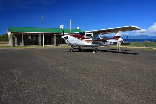 Ulendo Airlink Cessna 210 Centurion - Likoma Airport, Malawi.