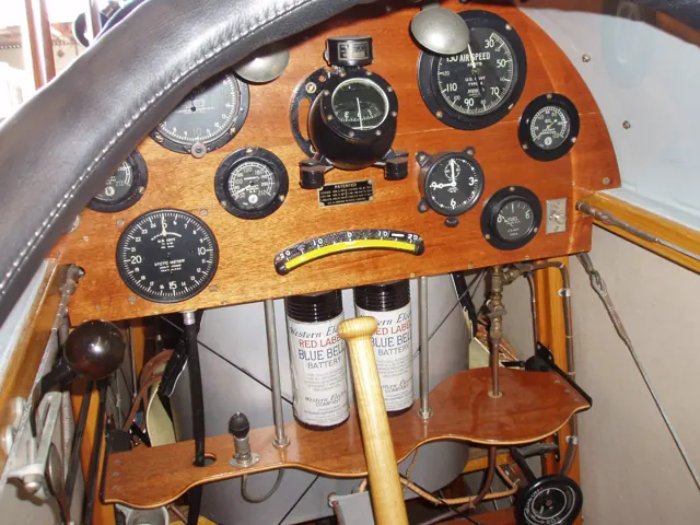 Cockpit of a preserved Curtiss JN-4H.