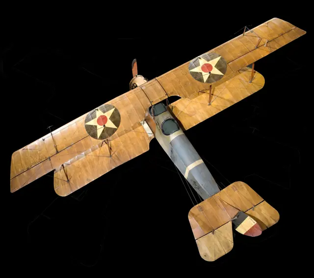 Overhead view of the Smithsonian’s preserved Curtiss JN-4D Jenny.