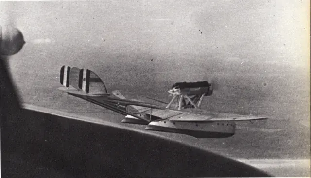 Savoia-Marchetti S.55 I-BALB in flight over the portuguese coast.