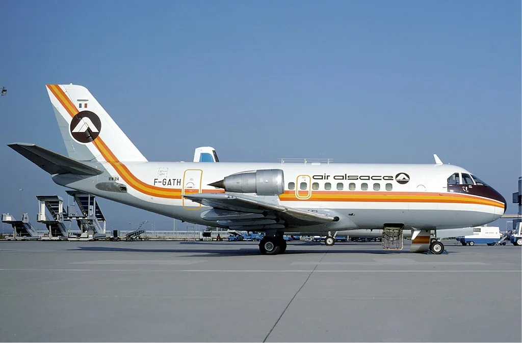 VFW-Fokker 614 of Air Alsace at Basel, 15 October 1977.