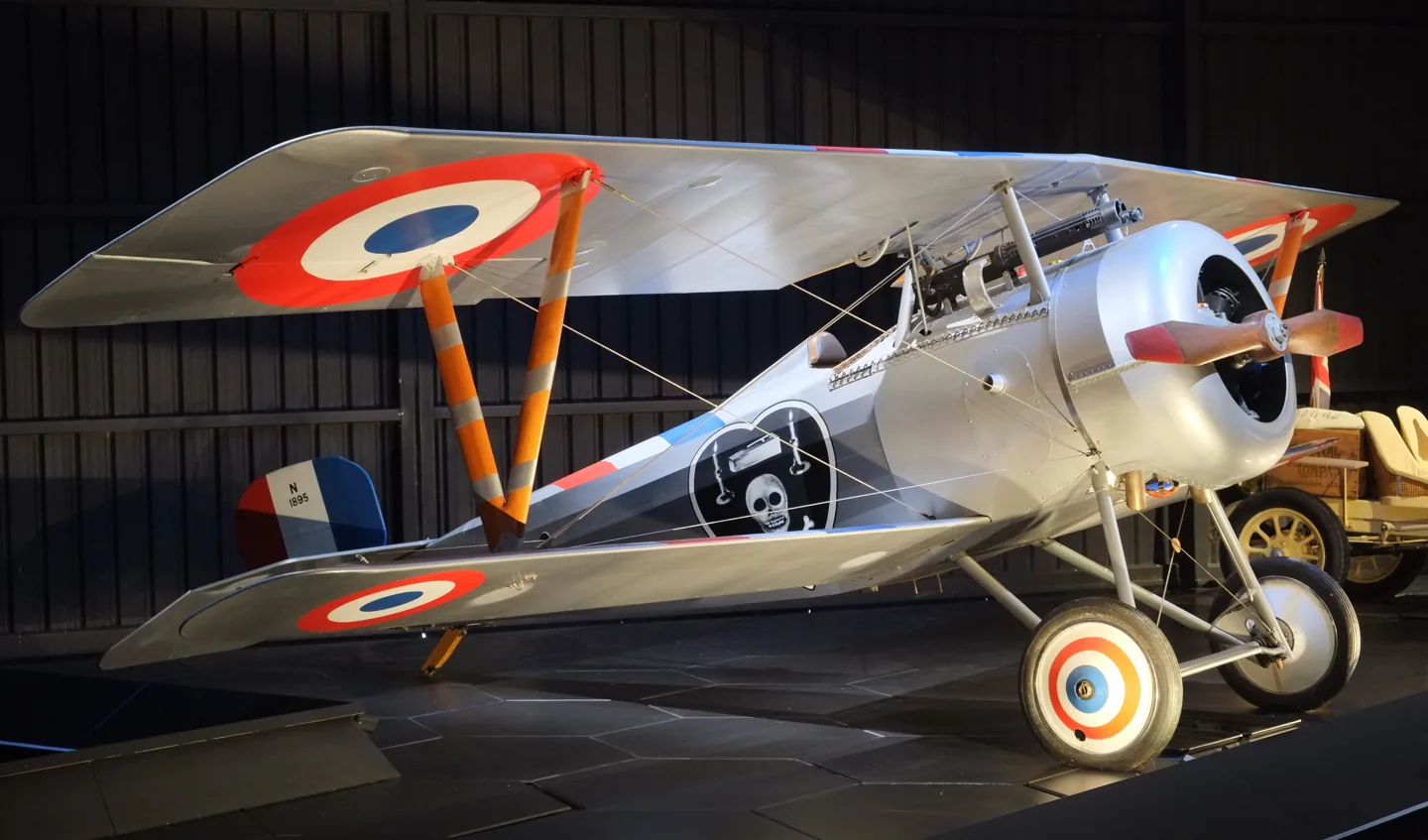 A Nieuport 24 reproduction in the Knights of the Sky exhibition at Omaka Aviation Heritage Centre.