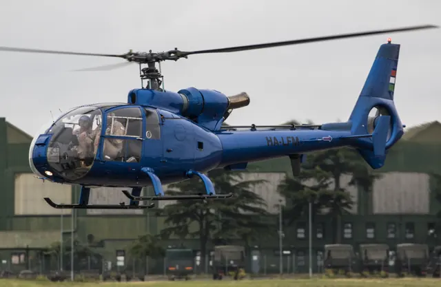 A SA341G Gazelle in 2015 in the U.K.
