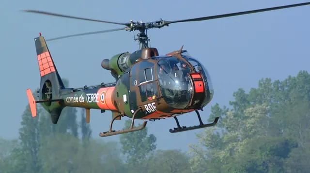 A French Army Gazelle in flight, 2004
