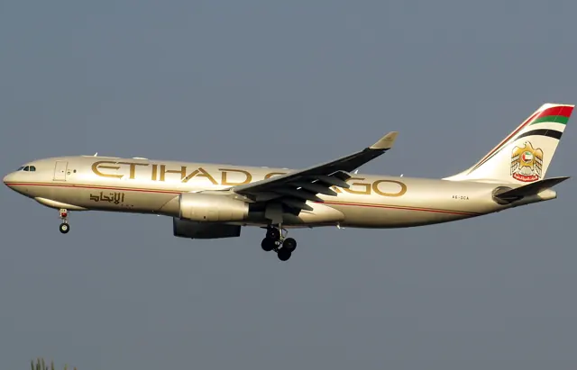 The A330-200F freighter was first delivered to Etihad Cargo in July 2010.