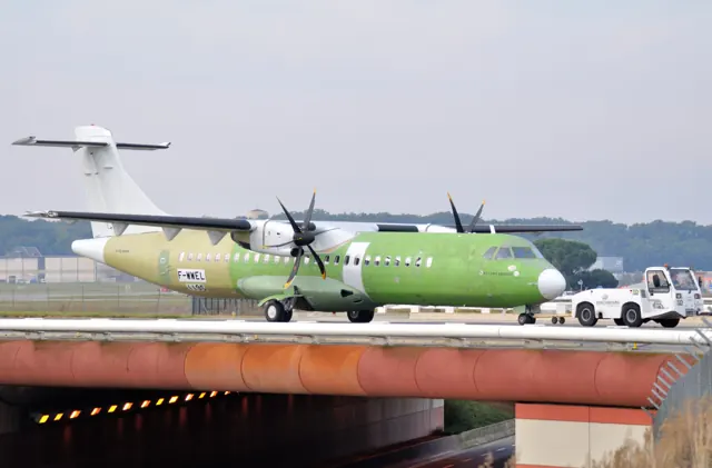 An ATR prior to painting at Toulouse