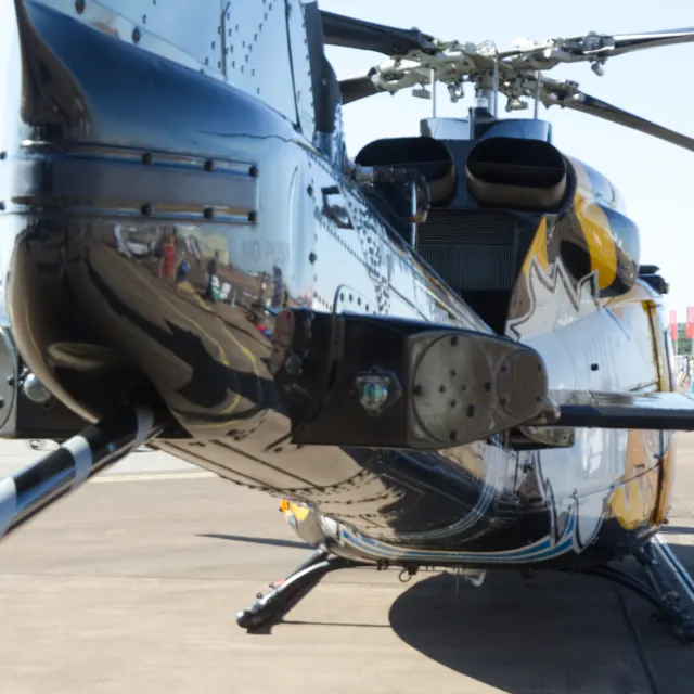 Bell 412CF looking forward from the tail