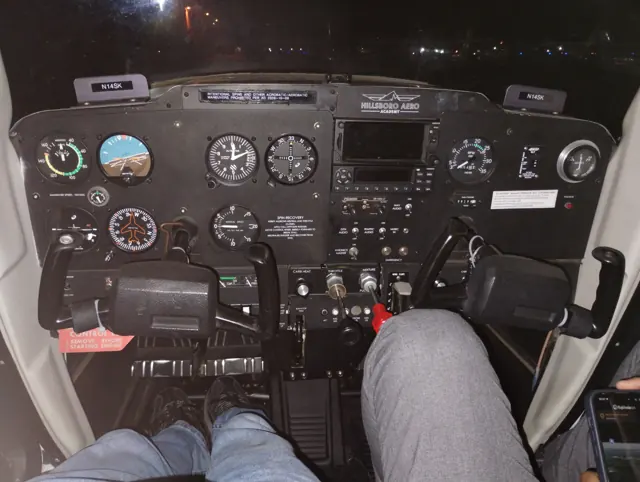 Cockpit of a Cessna 152-T trainer