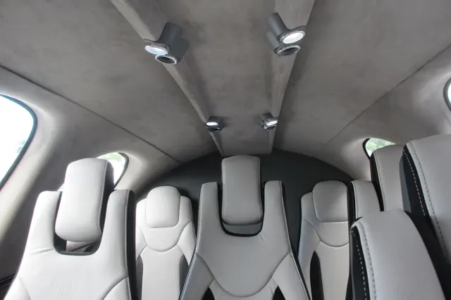 Interior showing cabin seating