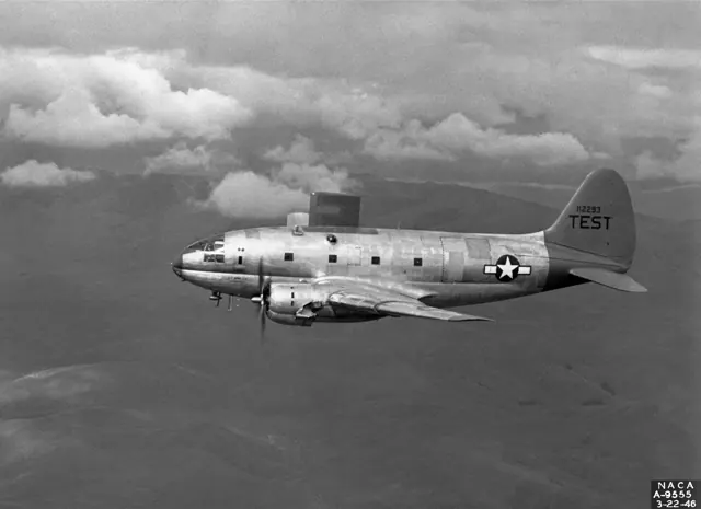 C-46A being used for research in 1946, by NACA (Predecessor to NASA)