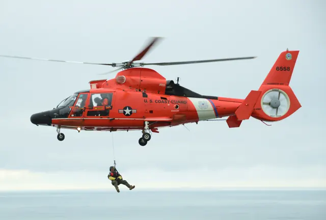 Dauphin rescue version, shown here on training exercise
