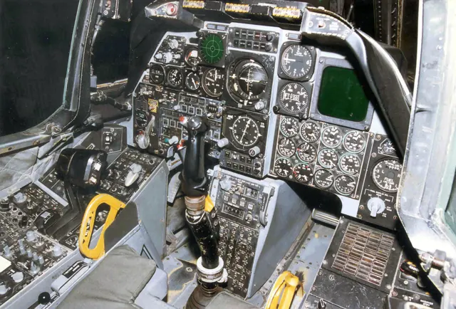 An A-10A of pre- glass cockpit design