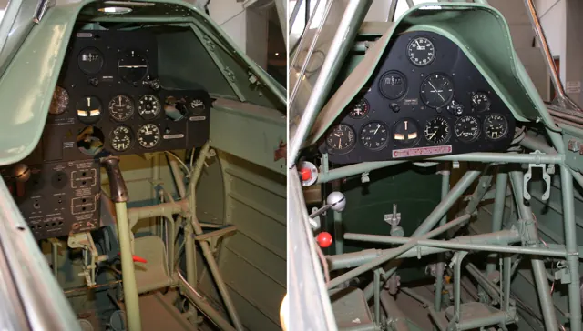 Left – front cockpit, right – rear cockpit