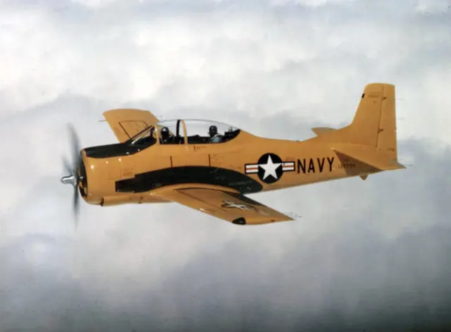 An early-production U.S. Navy T-28B in 1954
