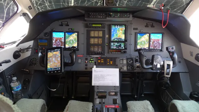 PC-12 with upgraded flight instruments and subpanel