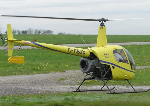 Robinson R22 hovering
