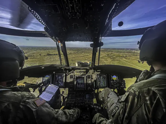 CH-47F cockpit view, 2022