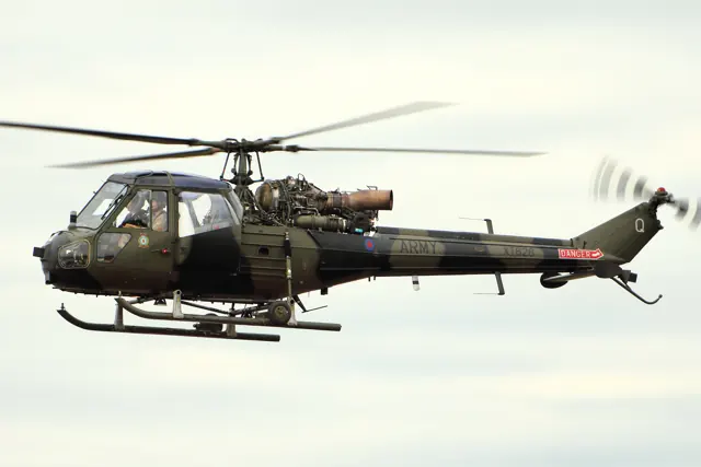 Survivor Westland Scout flying in the Royal International Air Tattoo 2015