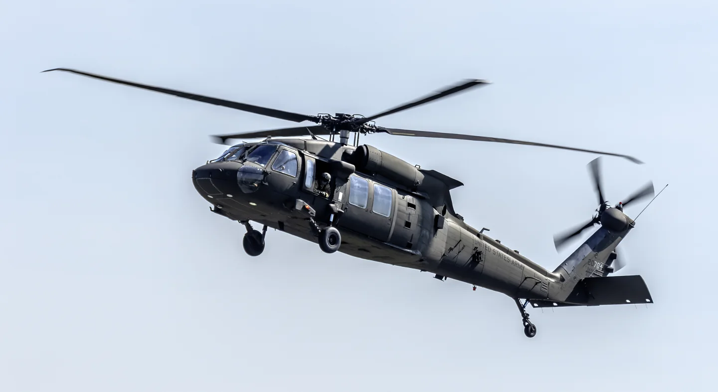 Sikorsky UH-60M Blackhawk 14-20704 landing at Hagerstown Regional Airport, Maryland, USA